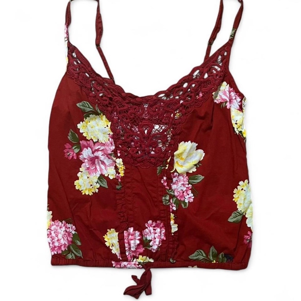 Abercrombie & Fitch Crochet Trim Floral Cami Tank